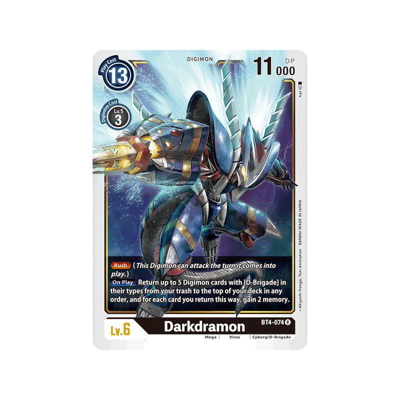 Digimon_TCG_BT4-074_Darkdramon_Rare_Great_Legend_Card_Game