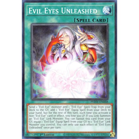 YGO PHHY-EN068 C Déchaînement de l'Œil MaléfiquePHHY-EN068 Yu-gi-oh