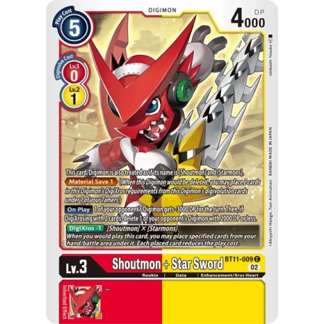 BT11-009 C Shoutmon + Star Sword Digimon BT11-009 DigimonDIMENSIONAL PHASE