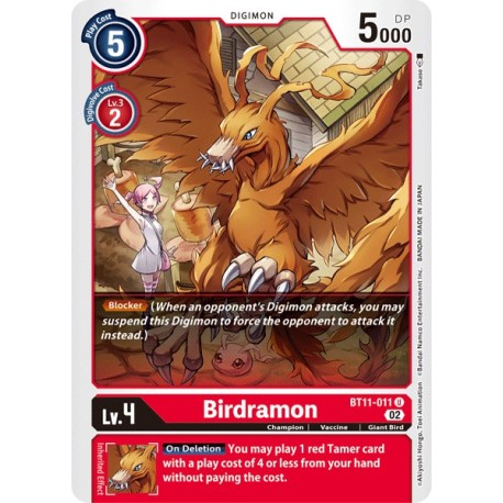 BT11-011 U Birdramon DigimonBT11-011 DigimonDIMENSIONAL PHASE