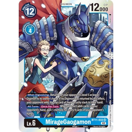 BT11-033 SR MirageGaogamon DigimonBT11-033 DigimonDIMENSIONAL PHASE