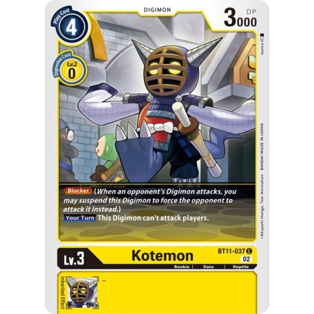 BT11-037 C Kotemon Digimon BT11-037 DigimonDIMENSIONAL PHASE