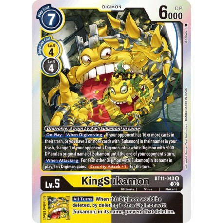 BT11-043 R KingSukamon Digimon BT11-043 DigimonDIMENSIONAL PHASE