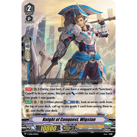 Vanguard_TCG_card_V-SS06_002EN_RRR_Knight_of_Conquest_Wigstan_Majesty_Lord_Blaster