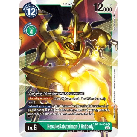 BT11-058 R HerculesKabuterimon (X Antibody) DigimonBT11-058 DigimonDIMENSIONAL PHASE