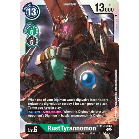 BT11-059 R RustTyrannomon DigimonBT11-059 DigimonDIMENSIONAL PHASE