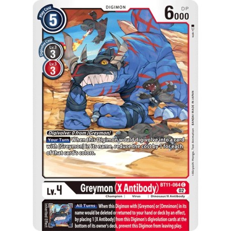 BT11-064 C Greymon (X Antibody) DigimonBT11-064 DigimonDIMENSIONAL PHASE