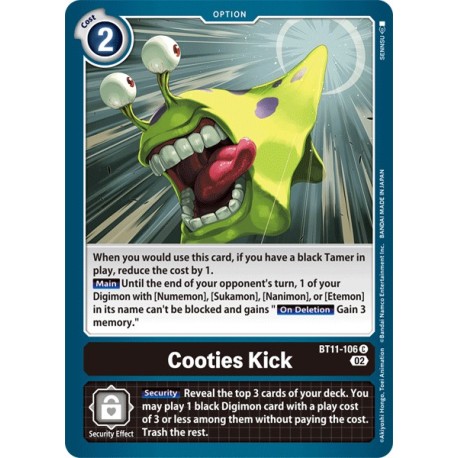 BT11-106 C Cooties Kick OptionBT11-106 DigimonDIMENSIONAL PHASE
