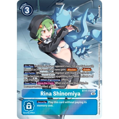 BT11-112 SEC Rina Shinomiya Tamer Parallel RareBT11-112 DigimonDIMENSIONAL PHASE