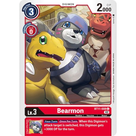 BT11-008 Foil/C Bearmon Digimon BT11-008 Digimon