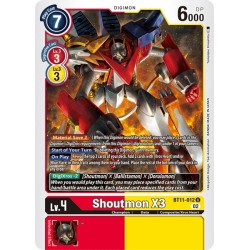 BT11-012 Foil/U Shoutmon X3 Digimon BT11-012 Digimon