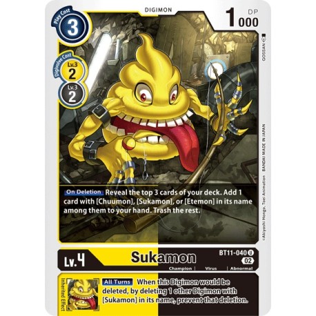 BT11-040 Foil/U Sukamon Digimon BT11-040 Digimon