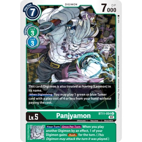 BT11-054 Foil/U Panjyamon Digimon BT11-054 Digimon