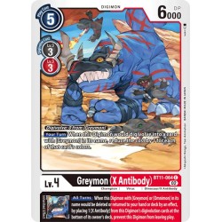 BT11-064 Foil/C Greymon (X Antibody) Digimon BT11-064 Digimon