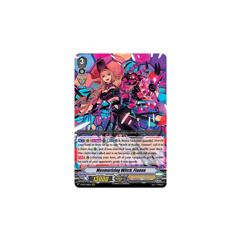 Vanguard_TCG_card_V-SS07_008EN_RRR_Mesmerizing_Witch_Fianna_CLAN_SELECTION_PLUS_Vol.1