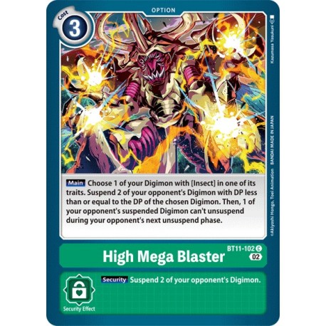 BT11-102 Foil/C High Mega Blaster Option BT11-102 Digimon