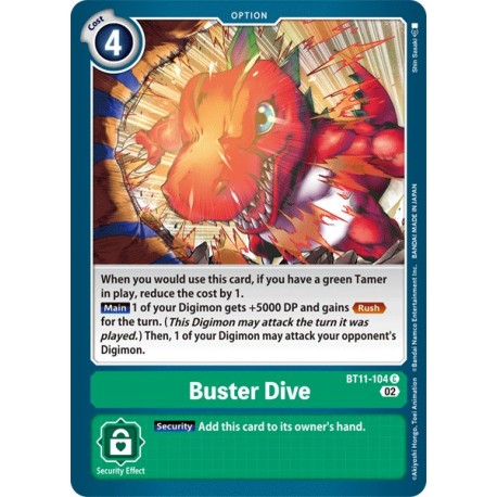 BT11-104 Foil/C Buster Dive Option BT11-104 Digimon