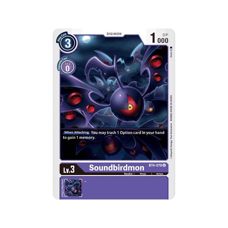 Digimon_TCG_BT4-078_Soundbirdmon_Uncommon_Great_Legend_Card_Game