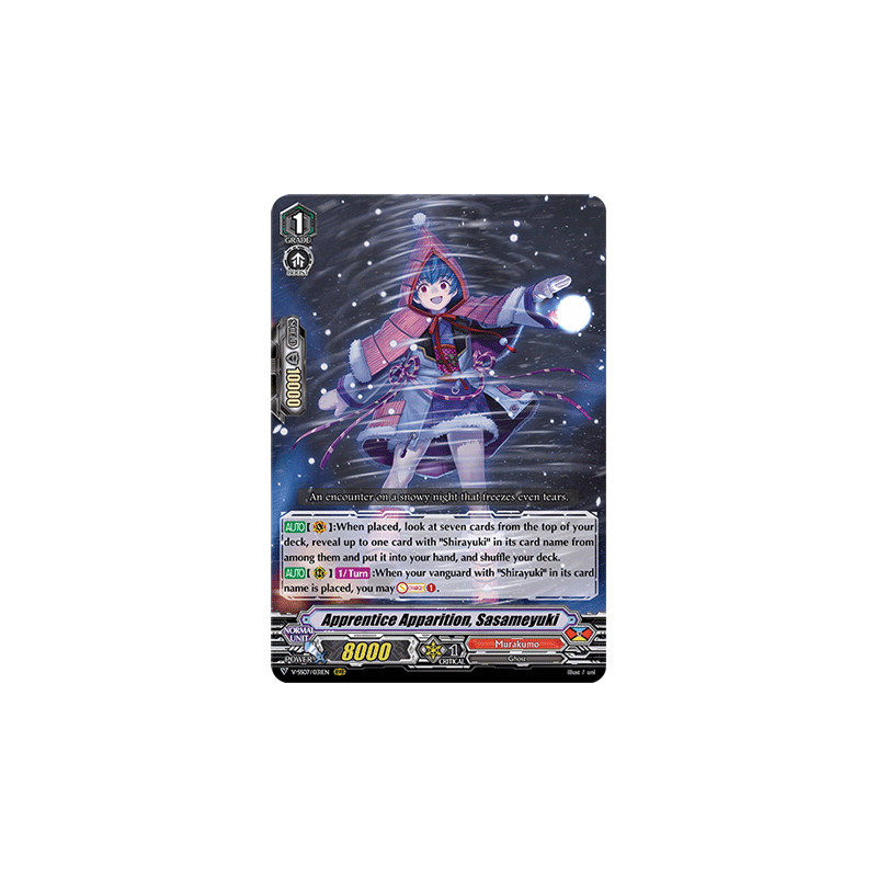 Vanguard_TCG_card_V-SS07_031EN_RRR_Apprentice_Apparition_Sasameyuki_CLAN_SELECTION_PLUS_Vol.1