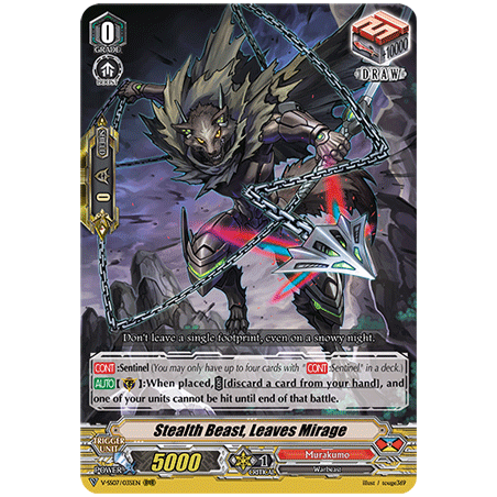 Vanguard_TCG_card_V-SS07_035EN_RRR_Stealth_Beast_Leaves_Mirage_CLAN_SELECTION_PLUS_Vol.1