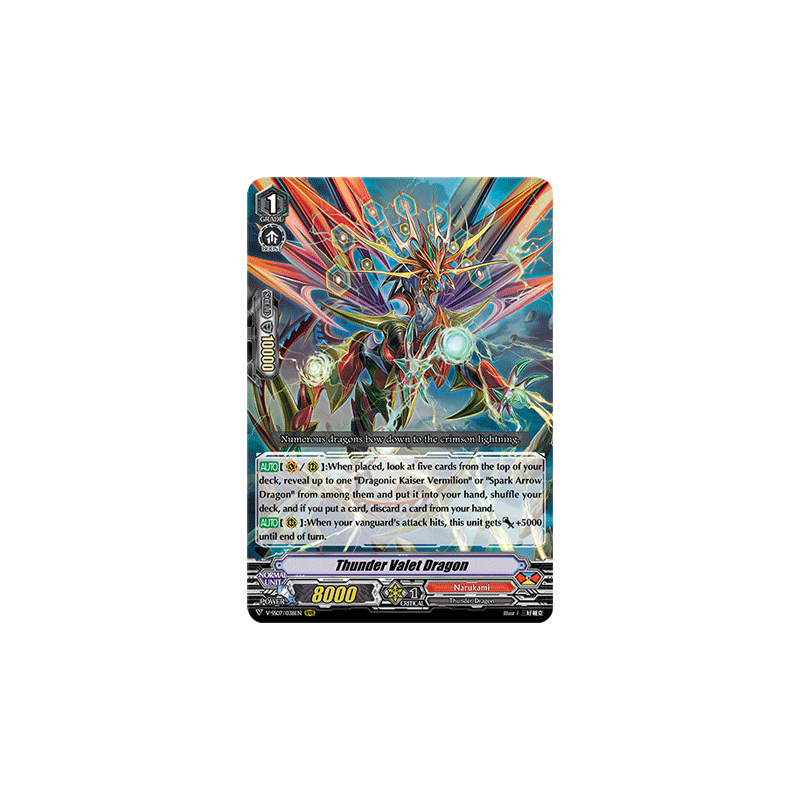 Vanguard_TCG_card_V-SS07_038EN_RRR_Thunder_Valet_Dragon_CLAN_SELECTION_PLUS_Vol.1