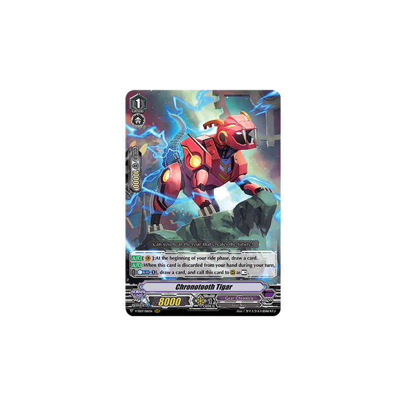 Vanguard_TCG_card_V-SS07_061EN_RRR_Chronotooth_Tigar_CLAN_SELECTION_PLUS_Vol.1