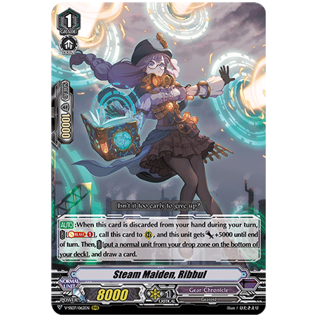 Vanguard_TCG_card_V-SS07_062EN_RRR_Steam_Maiden_Ribbul_CLAN_SELECTION_PLUS_Vol.1