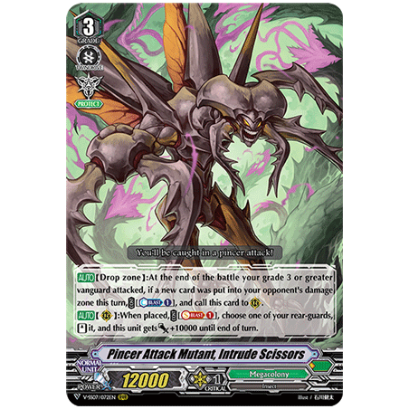 Vanguard_TCG_card_V-SS07_072EN_RRR_Pincer_Attack_Mutant_Intrude_Scissors_CLAN_SELECTION_PLUS_Vol.1