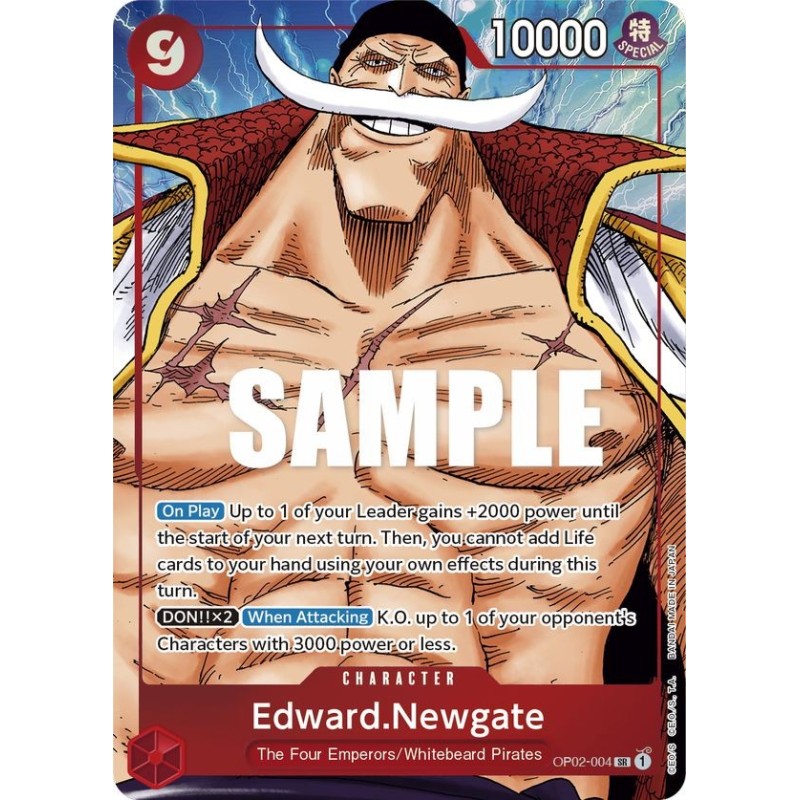 Sale One Piece Card Game Edward.Newgate (004) (Alternate Art) - Paramount War (OP02)