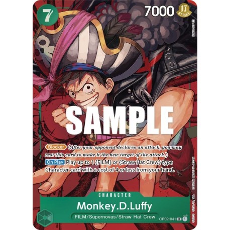 OP OP02-041 AA/R Monkey.D.Luffy OP02-041 One Piece