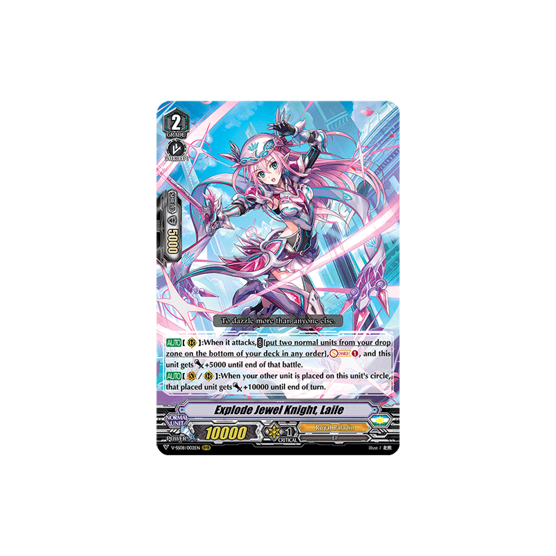 Vanguard_TCG_card_V-SS08_002EN_RRR_Explode_Jewel_Knight_Laile_CLAN_SELECTION_PLUS_Vol.2