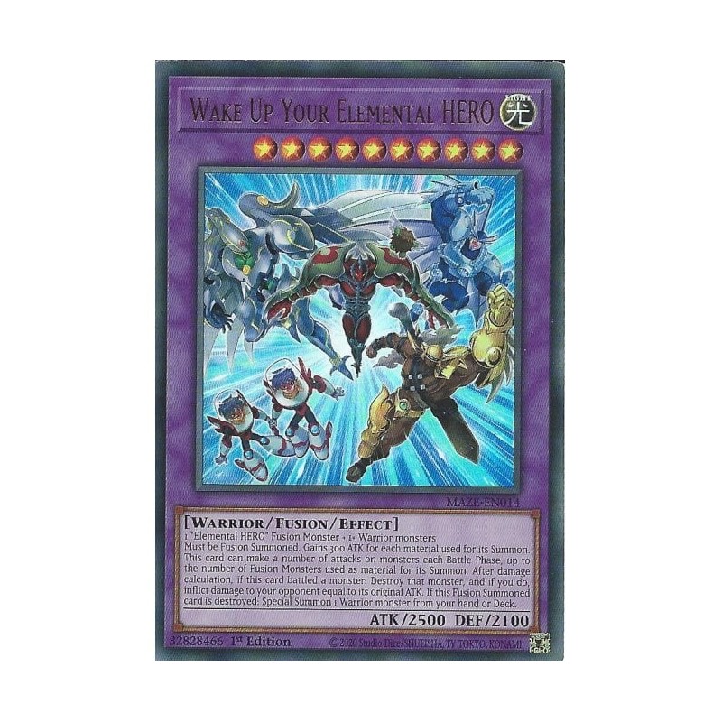 MAZE-EN014 Wake Up Your Elemental HERO Maze of Memories - Card Yu-gi-o