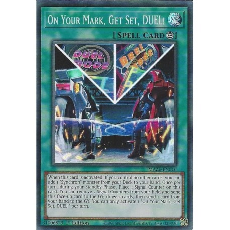 YGO MAZE-EN016 SuR À vos Marques, Prêts, DUEL !MAZE-EN016 Yu-gi-oh