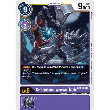 Digimon_TCG_BT4-086_Cerberusmon_Werewolf_Mode_Rare_Great_Legend_Card_Game