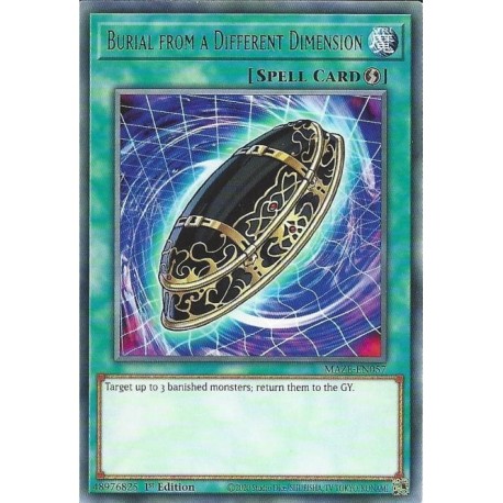 YGO MAZE-EN057 R Enterrement d'une Autre DimensionMAZE-EN057 Yu-gi-oh