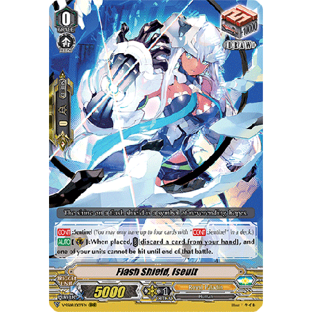 Vanguard_TCG_card_V-SS08_007EN_RRR_Flash_Shield_Iseult_CLAN_SELECTION_PLUS_Vol.2