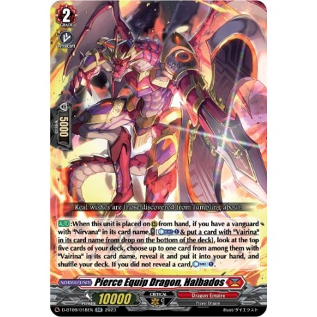 CFV D-BT09/018EN RR Pierce Equip Dragon, HalbadosD-BT09/018EN Vanguard