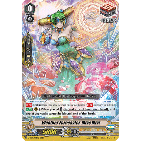Vanguard_TCG_card_V-SS08_014EN_RRR_Weather_Forecaster_Miss_Mist_CLAN_SELECTION_PLUS_Vol.2