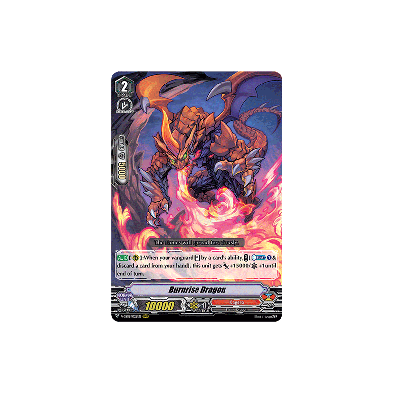 Vanguard_TCG_card_V-SS08_025EN_RRR_Burnrise_Dragon_CLAN_SELECTION_PLUS_Vol.2