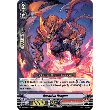 Vanguard_TCG_card_V-SS08_025EN_RRR_Burnrise_Dragon_CLAN_SELECTION_PLUS_Vol.2