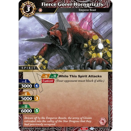 BSS01-016 UC Fierce Gorer HorngrizzlyBSS01-016 Battle Spirits Saga