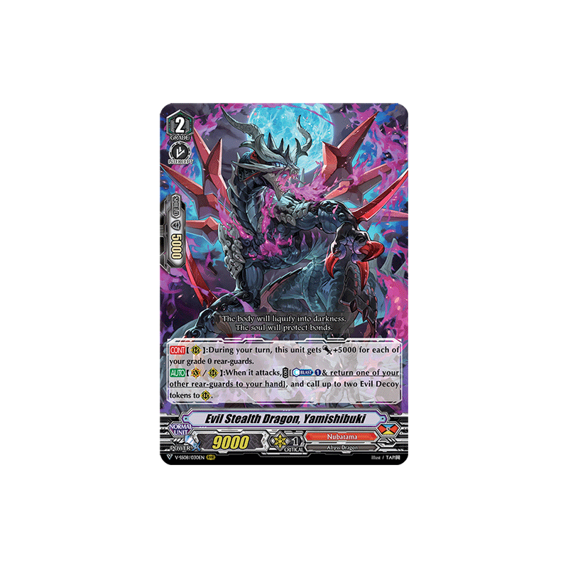 Vanguard_TCG_card_V-SS08_030EN_RRR_Evil_Stealth_Dragon_Yamishibuki_CLAN_SELECTION_PLUS_Vol.2