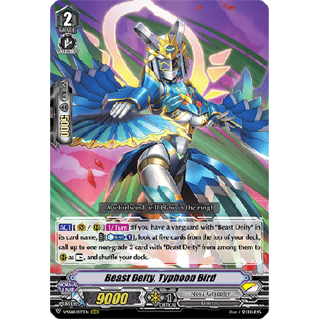 Vanguard_TCG_card_V-SS08_037EN_RRR_Beast_Deity_Typhoon_Bird_CLAN_SELECTION_PLUS_Vol.2