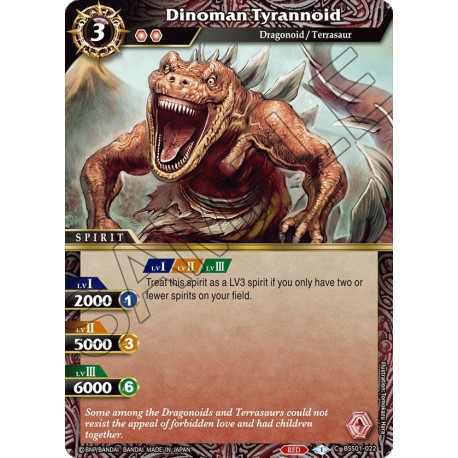 BSS01-022 H/C Dinoman TyrannoidBSS01-022 Battle Spirits Saga