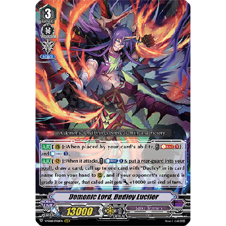 Vanguard_TCG_card_V-SS08_050EN_RRR_Demonic_Lord_Dudley_Lucifer_CLAN_SELECTION_PLUS_Vol.2