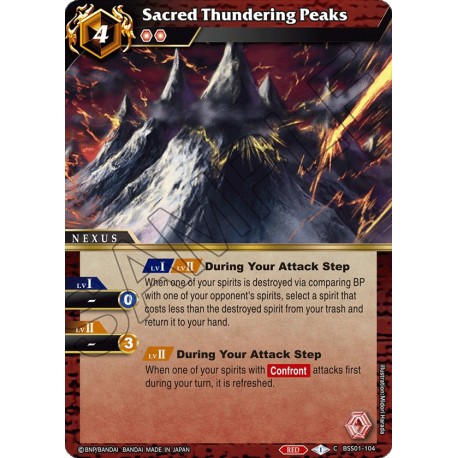 BSS01-104 H/C Sacred Thundering PeaksBSS01-104 Battle Spirits Saga