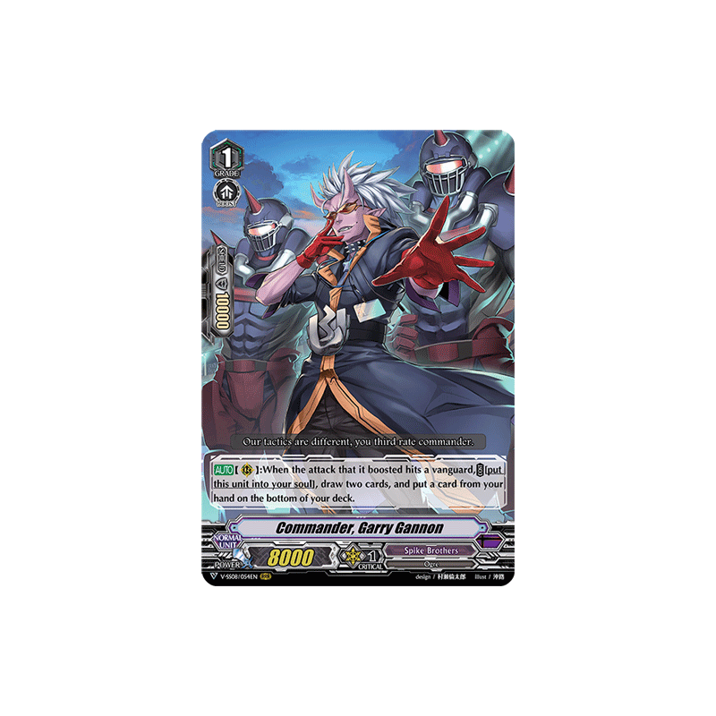 Vanguard_TCG_card_V-SS08_054EN_RRR_Commander_Garry_Gannon_CLAN_SELECTION_PLUS_Vol.2