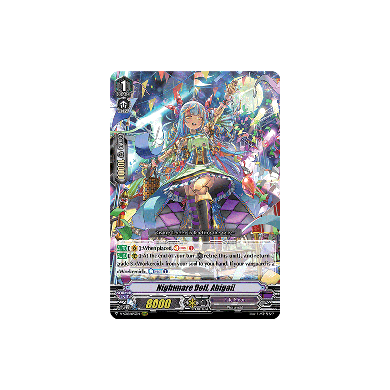 Vanguard_TCG_card_V-SS08_059EN_RRR_Nightmare_Doll_Abigail_CLAN_SELECTION_PLUS_Vol.2