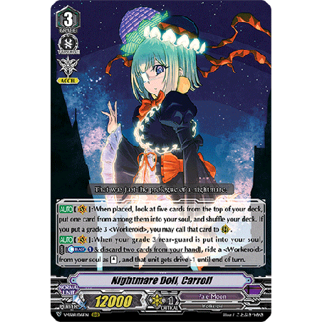 Vanguard_TCG_card_V-SS08_061EN_RRR_Nightmare_Doll_Carroll_CLAN_SELECTION_PLUS_Vol.2