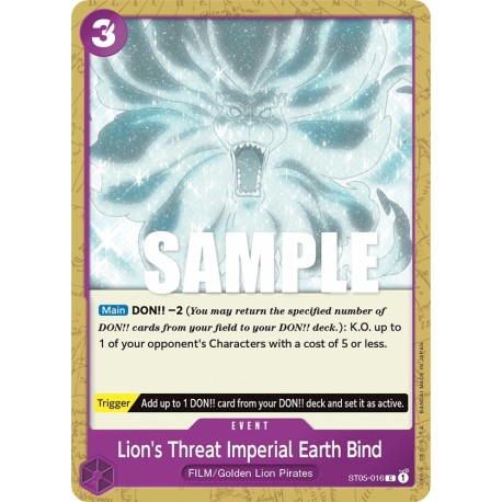 OP ST05-016 C Lion's Threat Imperial Earth Bind ST05-016 One Piece